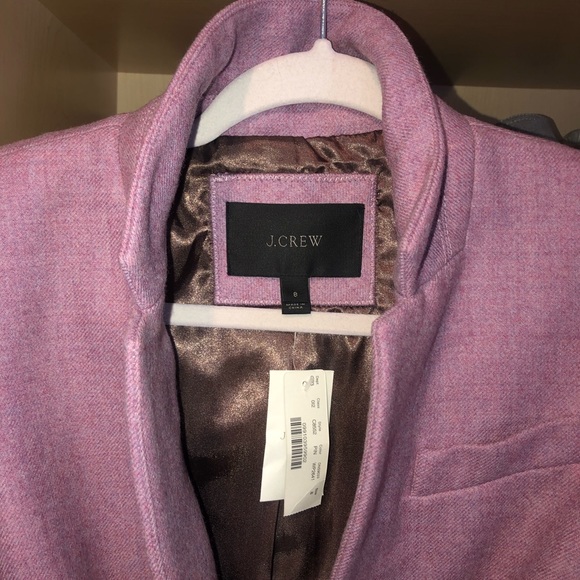 NWT J Crew Regent Topcoat Serge Wool Cotton Candy 8 - Picture 5 of 7
